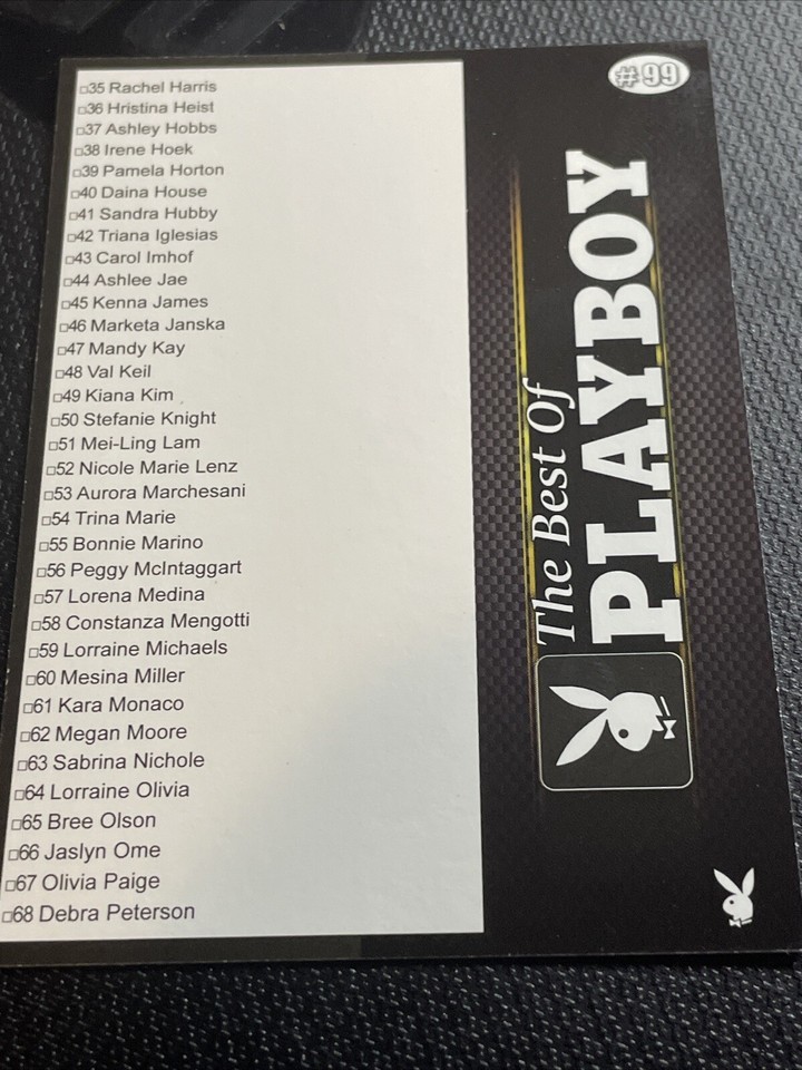 2024 PLAYBOYS THE Best Of Playboy BASE SET 100 Cards. Combined Shipping