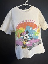 Kids 80s 90s Disney Minnie Mouse South Beach Tshirt Vintage Graphic Tee