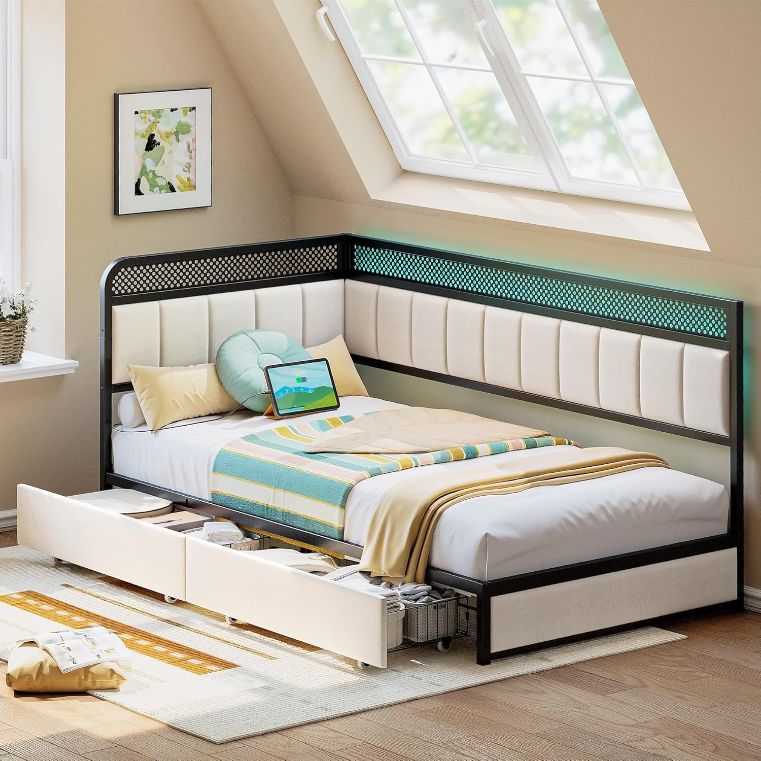 With Storage, Led Lights & Charging Station