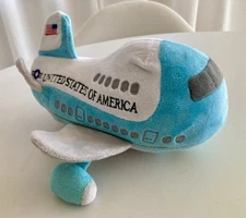 AIR FORCE ONE 747 PLANE PLUSH TOY DARON TOYS, 9" LONG USA Preowned