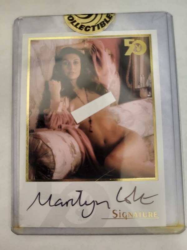 Playboy Autograph Card MARILYN COLE Playmate Signed 50th Anniversary Auto