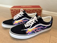 Vans Old Skool Flame - Black White for sale | eBay