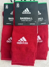 Adidas Socks Youth Baseball Over the Calf 3 Pair Size XS 9C-1Y Free Shipping