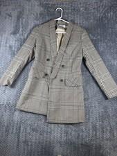 Valentino Garavani Blazer Jacket Mens 38 Multi Gingham Double Breasted Business