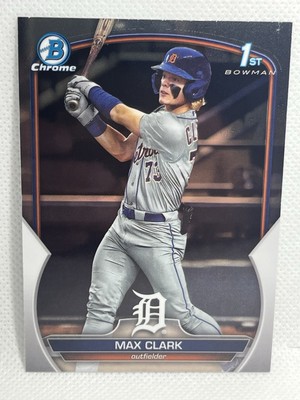 2023 Bowman Draft Max Clark 1st Bowman Chrome #BDC-76 Tigers Prospect