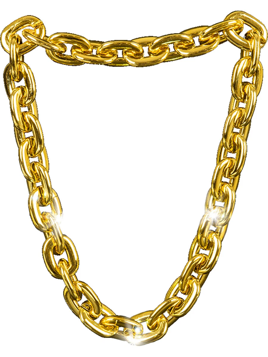 fake gold chains fancy dress Spooktacular Creations Chunky Fake Gold Chain for Hip Hop Rapper Costume Jewelry, Fake Plastic Gold Necklace Accessories for 80s 90s Men Women Halloween Costume Dress Up Party Props