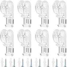 8 Pcs Roller Shade Clear Saftey Chain Retainer and Cord Guide Curtain P Clip Bli