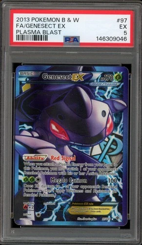 Pokemon Genesect EX Plasma Blast Full Art #97 PSA 5