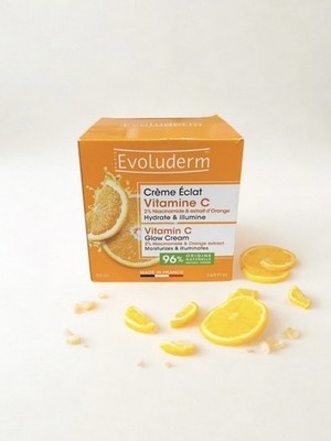 Evoluderm Hydrating Iluminating Vitamin C Glow Face Cream 50 ml MADE IN FRANCE