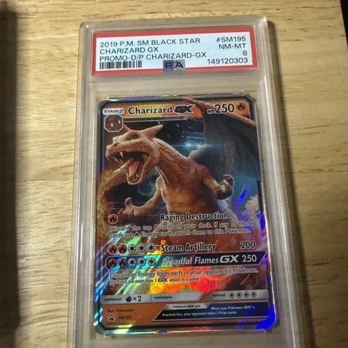 2019 Pokémon TCG Charizard GX SM195 Promo PSA 8 NM-Mint