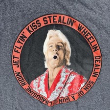 Ric Flair Nature Boy WWE T-Shirt Grey 2XL XXL Wrestling Tee