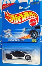 Hot Wheels 1996 Mainline #594 GM Ultralite Black & White w/ 7SPs No Tampos