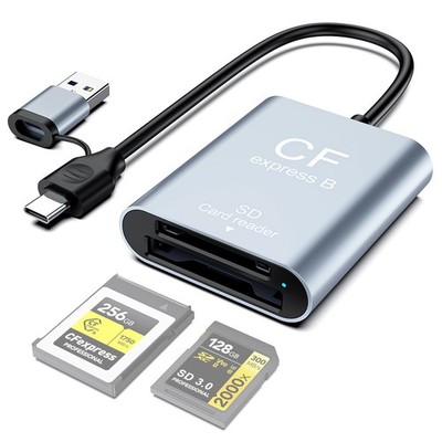 CFexpress Type-B & SD 3.0 2-in-1 Card Reader, 10Gbps High Speed Camera Memory