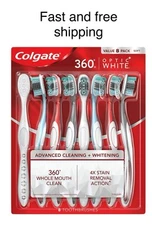 Colgate Optic White Toothbrush 360 Soft Manual 8 Counts