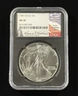 1987 $1 American Silver Eagle NGC MS70 Anna Cabral Signed Item #842