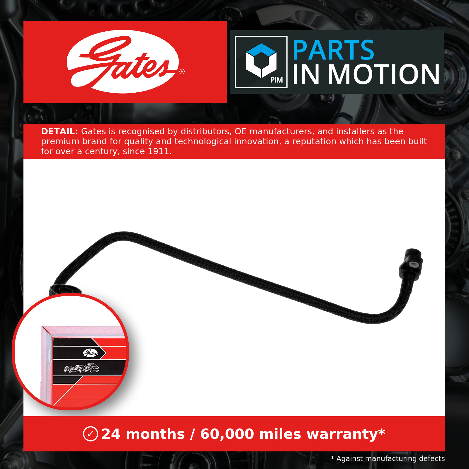 Crank Case Breather Pipe Hose fits BMW 120 F20, F21 2.0 2016 on B48B20A Gates - Image 5