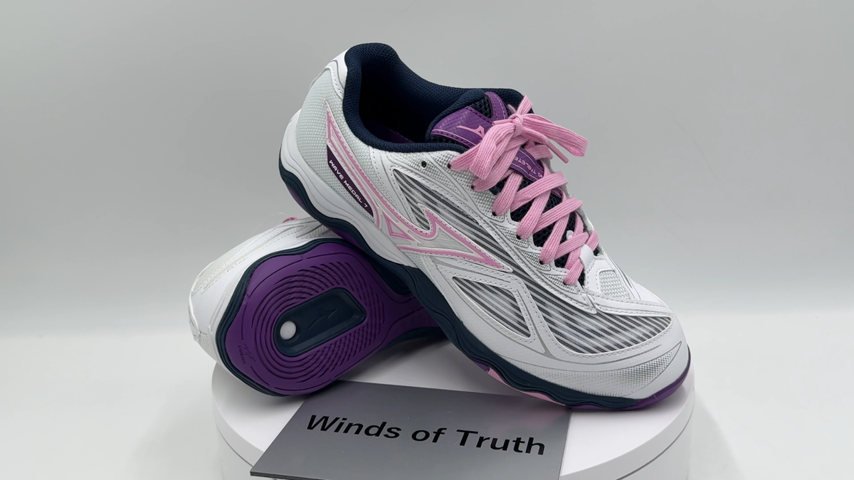 Mizuno Wave Medal 7 White Pink Purple 81GA231511 Table Tennis