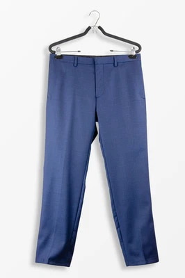 Pantalon de costume slim en laine The Kooples - taille 46 W32 bleu (fabriqué ... - Photo 1/4
