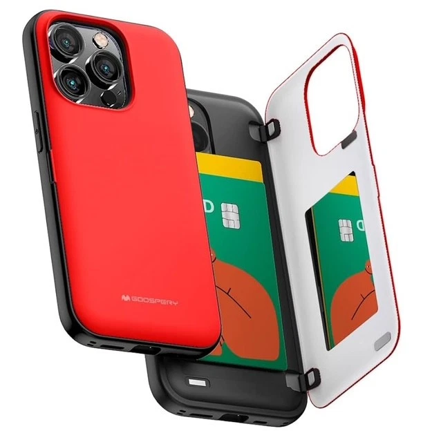 GOOSPERY Custodia Portafoglio Per IPhone 11 Con Porta Carte: Cover Protettiva A Doppio Strato Con Specchio E Chiusura Magnetica, Rosa
