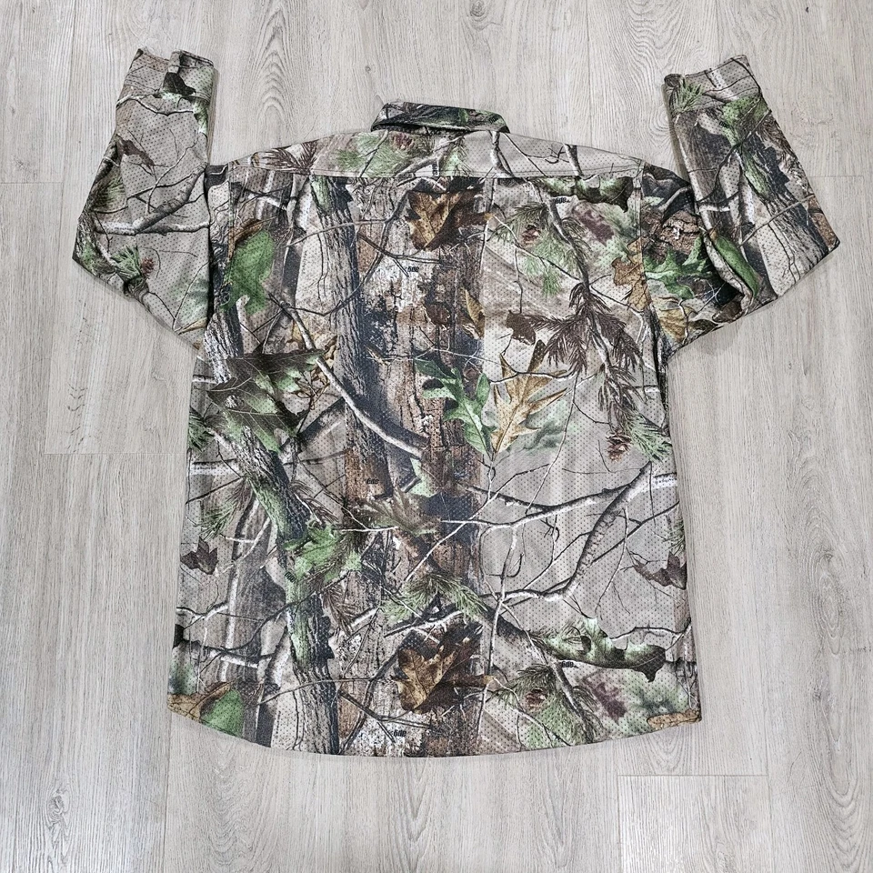 Redhead Cammo Mens Long Sleeve Button Down Shirt Size XL Jersey Real Tree - Image 2 of 4