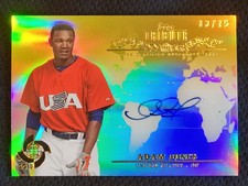 2013 Topps Tribute Adam Jones #WTA-AJ Gold /15 WBC Certified Autograph Team USA