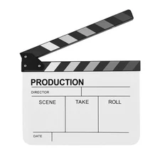 Acrylic Clapperboard Film Clapboard Movie Director's Slate Cut Action LTVU