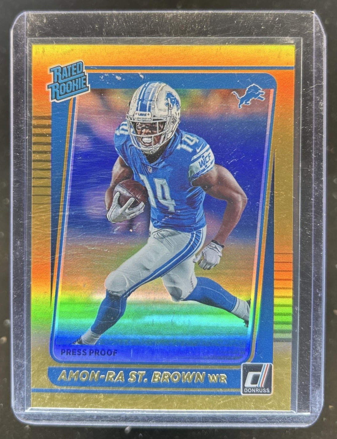 2021 Panini Donruss Amon-Ra St. Brown Press Proof Premium RC Rated Rookie #284