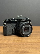 Nikon FE 35mm Film Camera w/ Nikon Series E 35mm f/2.5 Lens Tested Working