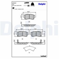 Bremsbelagsatz Scheibenbremse Delphi LP3510 FüR Ignis Suzuki Mf 3 Ff ATK412