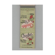 Matchbook Cover Cricket Ye Olde Tavern Cincinnati OH #2