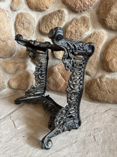 Vintage Victorian Style Cast Iron Footstool base very heavy duty 12" x 12" black - Picture 5 of 8