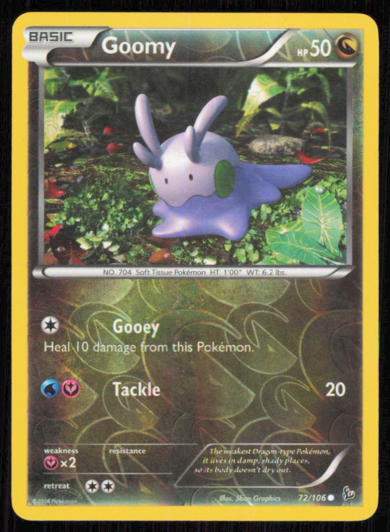 Goomy 72/106 Common Flashfire Pokemon Reverse Holo Lightly Played