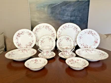 Paragon Victoriana 14 pcs Dinnerware Place setting Rim Soup bowl incl Mint