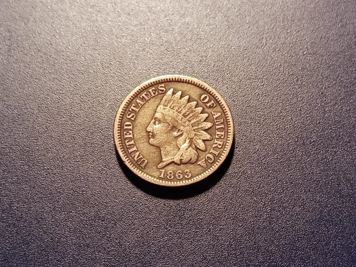 Fine/VF 1863 Indian Head Cent