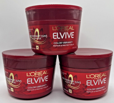 3x L Oreal Elvive Color Vibrancy Repair & Protect Balm 8.5 fl oz