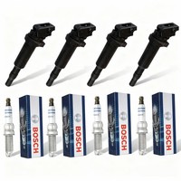 4X ZüNdspulen 4X Bosch ZüNdkerzen FüR BMW E81 E87 E88 E90-93 E60 E61 12120038349