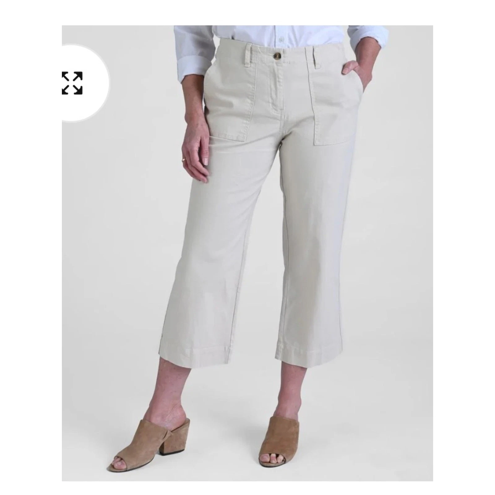 Coldwater Creek Tan Capri Pants 8 Petite