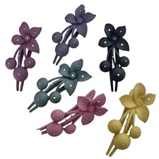 6 Pcs Flower Hair Clip, Women's Back of the Head Clip, Non-Slip Flat Duckbill...