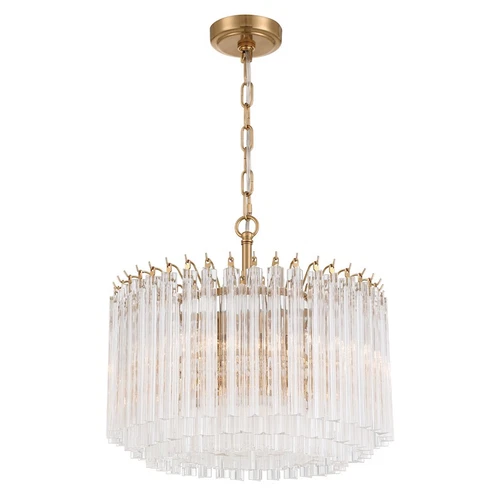 Crystorama Lofton 5 Light Chandelier, Aged Brass - LOF-5005-AG - Picture 1 of 1