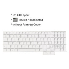 UK Laptop Keyboard For Lenovo Legion 5 15ARP8, 5 15APH9, 5 15IRX9 Backlit, White