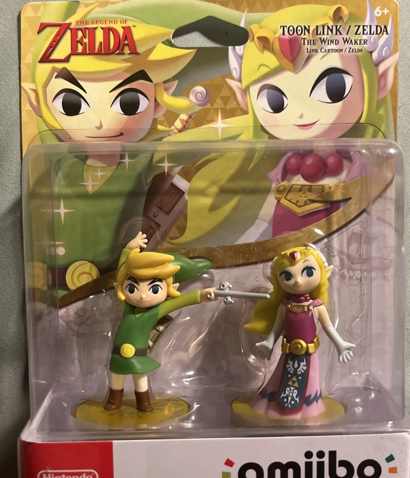 ZELDA 30 周年纪念 | amiibo Toon Link & Zelda Wind Waker 公仔全新包装完好! — 第 2/3 张图片