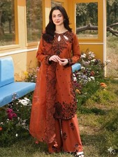 New Launching Pure Satin Rayon Orange Top Palazzo With Dupatta For Wedding Wear