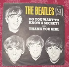 The Beatles-Do You Want To Know A Secret/Thank You Girl-Vinyl 45w/Picture Sleeve