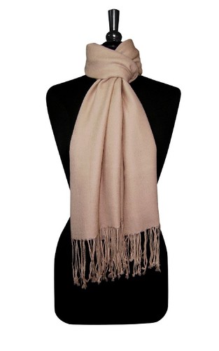 Biagio 100% Wolle Pashmina fester Schal HELLBRAUN Farbe Damen Tuch Halstuch - Bild 2 von 4