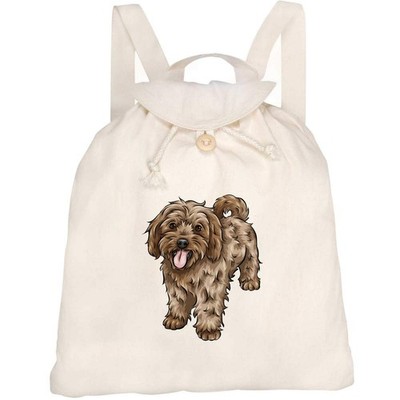 Canvas Rucksack / Backpack 'Ginger Cavapoo' (RK00018309)