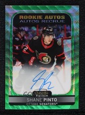 2021-22 O-Pee-Chee Platinum Rookie Emerald Surge 8/10 Shane Pinto #R-SP Auto 3ir