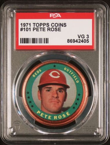 1971 Topps Coins #101 Pete Rose PSA 3 Cincinnati Reds  (2405)