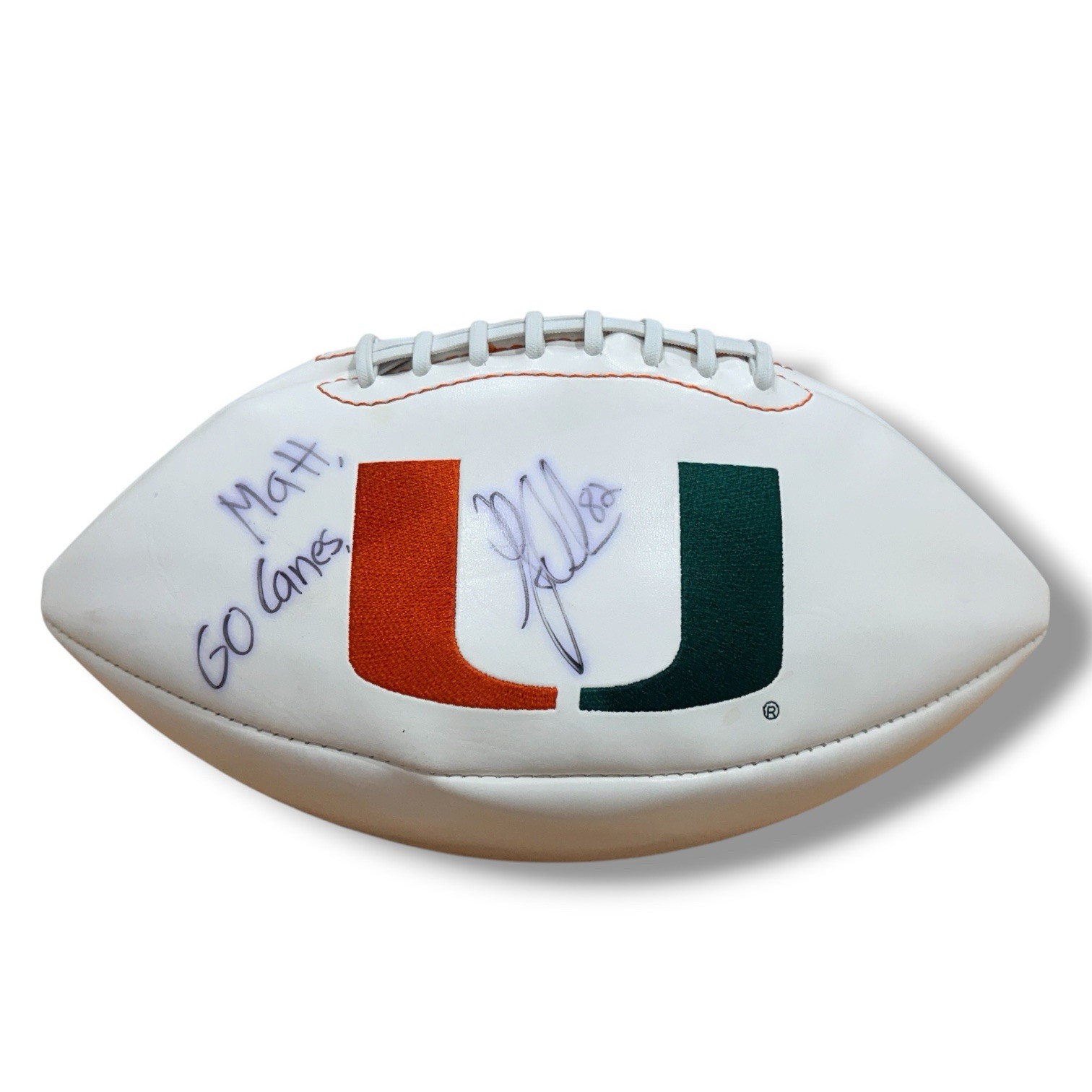 Greg Olsen Signed Miami Hurricanes Football Auto #82 “Go Canes” NCAA