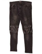 Zara Mens Cargo Skinny Jeans EU 44 Large W34 L30 Black Cotton CG19