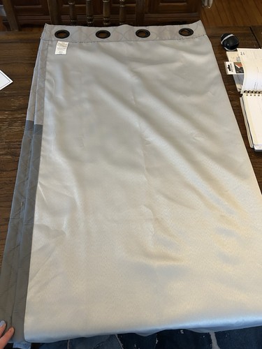 Dark Gray And Steel Blue Curtain Panel 50” Width By 66” Length (4Of 4) - Picture 5 of 8